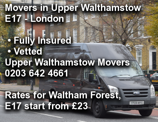Movers in Upper Walthamstow E17, Waltham Forest